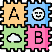 Puzzle mit Buchstaben