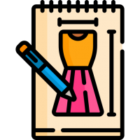 Icon einer Modeskizze